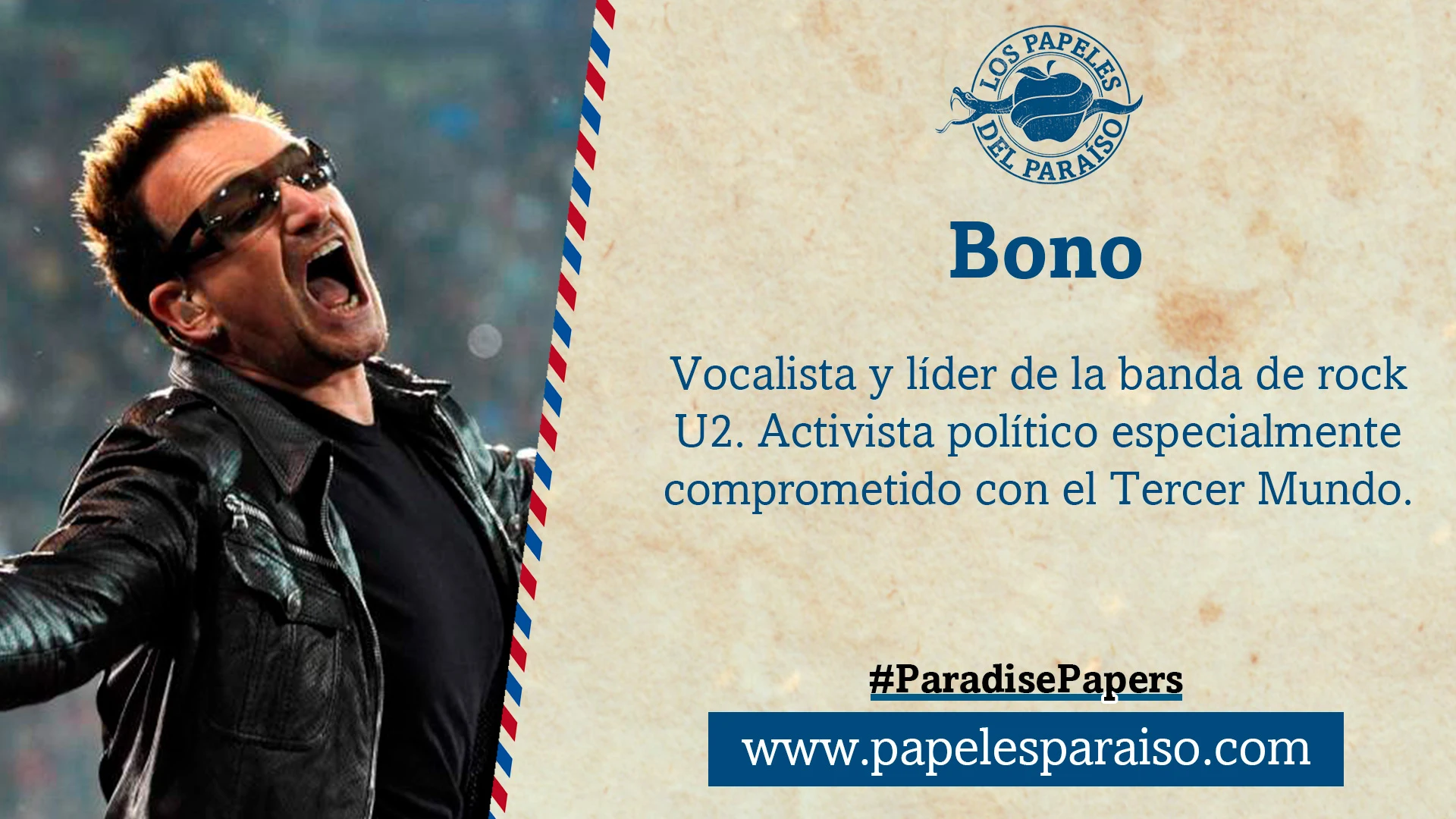 Bono, vocalista de U2