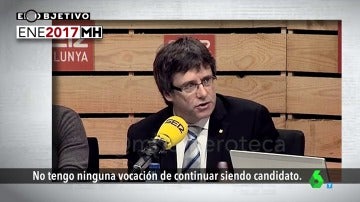 Carles Puigdemont durante una entrevista en la cadena SER