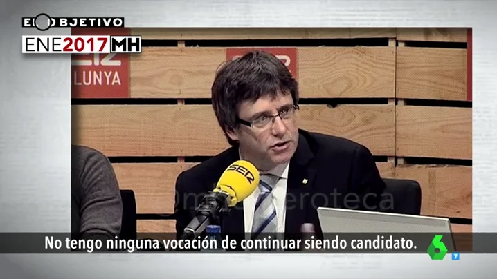 Carles Puigdemont durante una entrevista en la cadena SER