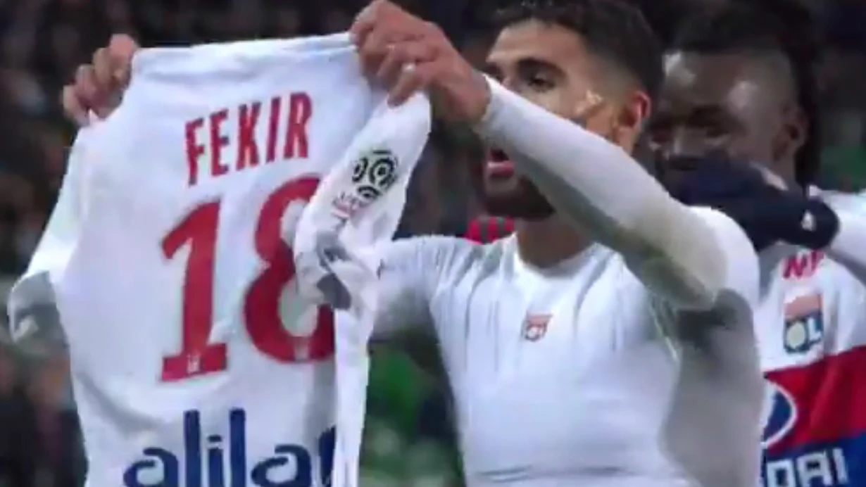 Fekir celebra un gol Fekir celebra un gol
