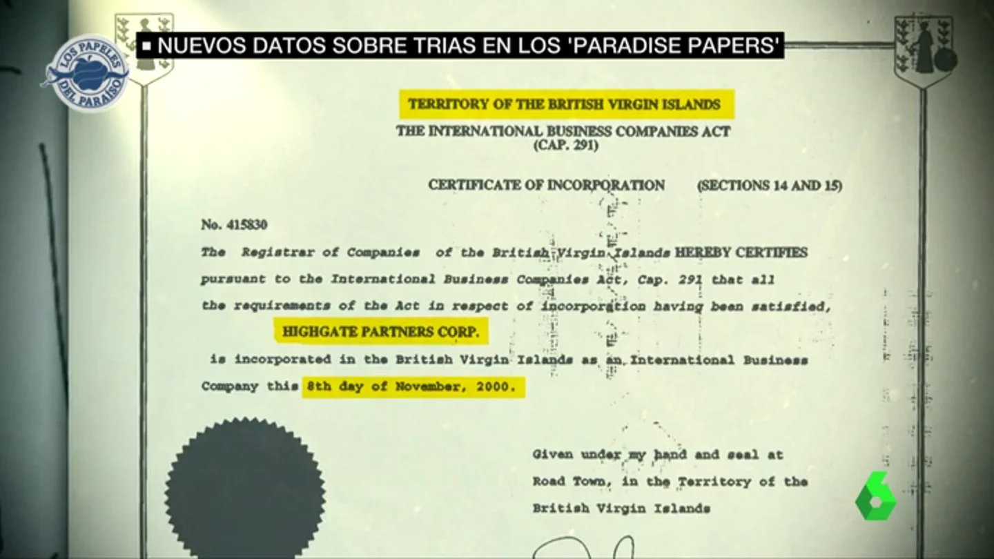 El exalcalde de Barcelona está vinculado a una sociedad comercial en las Islas Vírgenes Británicas El exalcalde de Barcelona está vinculado a una sociedad comercial en las Islas Vírgenes Británicas
