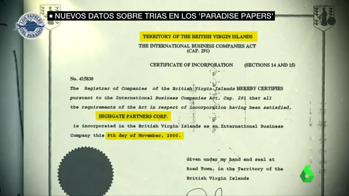 El exalcalde de Barcelona está vinculado a una sociedad comercial en las Islas Vírgenes Británicas