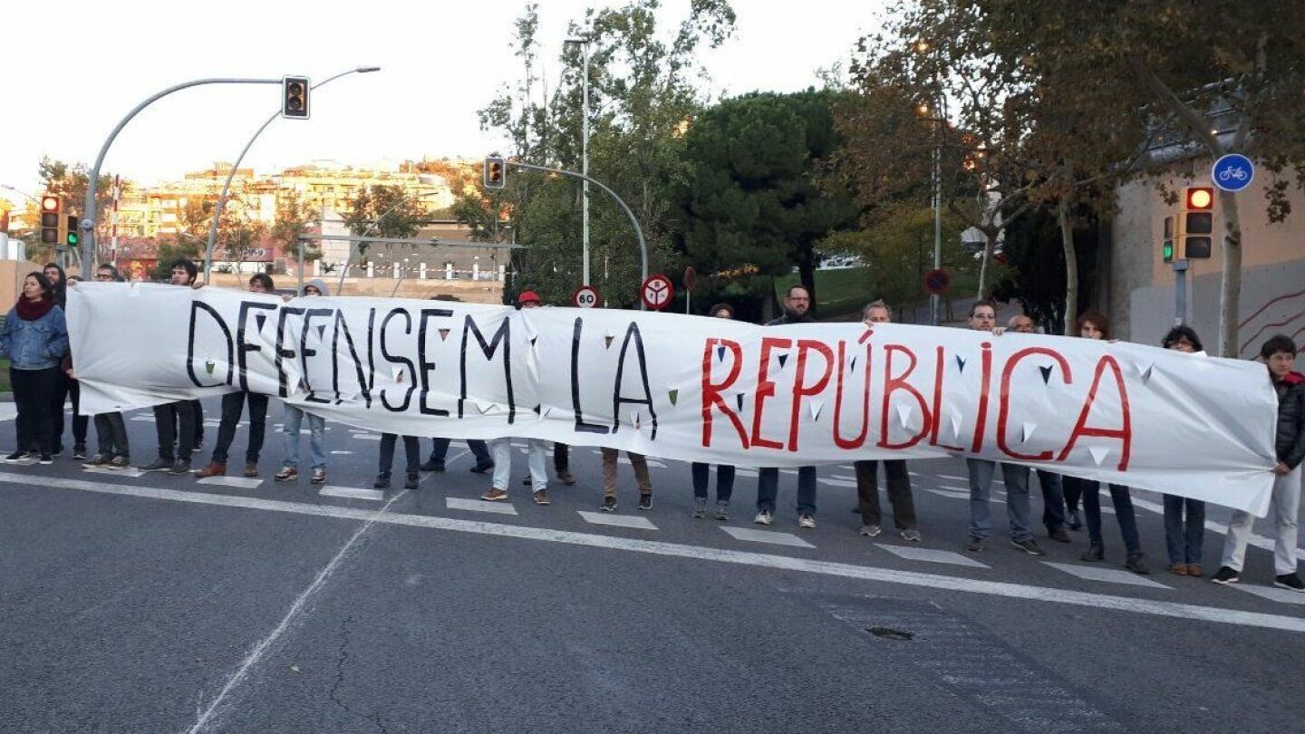 Protestas en el T&uacute;nel de la Rovira y en V&iacute;a Laietana