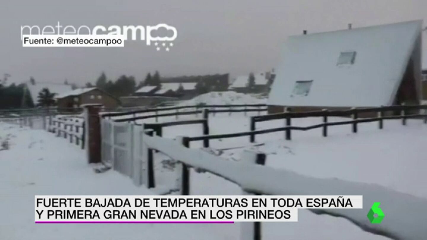 Fuerte bajada de temperaturas en toda Espa&ntilde;a y primera gran nevada en Pirineos