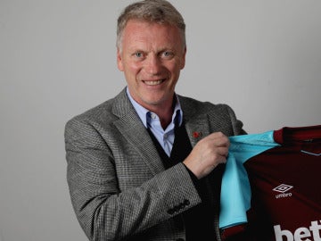 Moyes, con la camiseta del West Ham Moyes, con la camiseta del West Ham