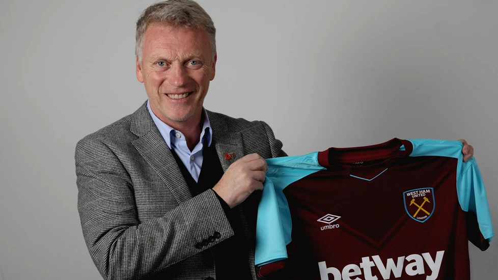 Moyes, con la camiseta del West Ham Moyes, con la camiseta del West Ham
