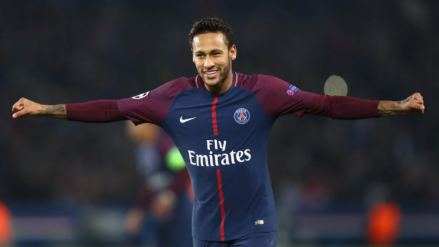 Neymar celebra un gol con el PSG Neymar celebra un gol con el PSG