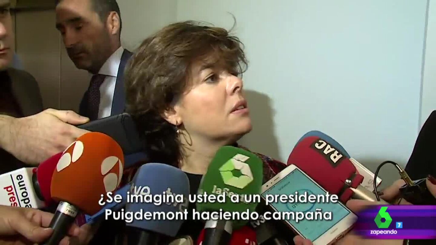 El zasca de Soraya S&aacute;enz de Santamar&iacute;a a Carles Puigdemont