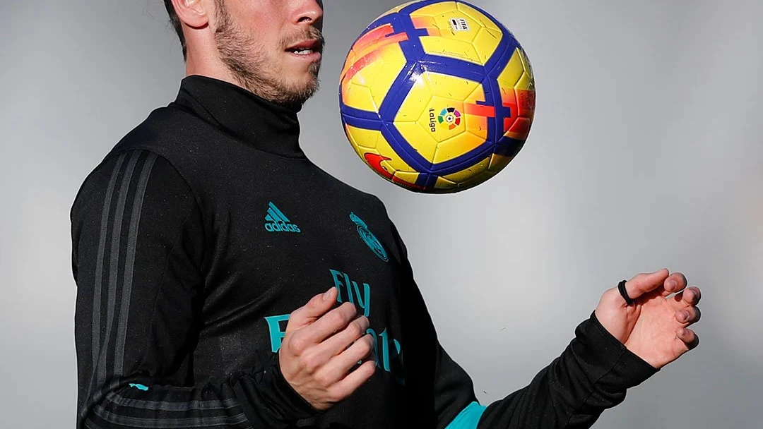 Gareth Bale, durante el entrenamiento del Real Madrid