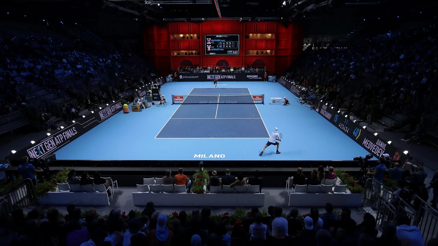 Momento del partido entre Khachanov y Medvedev Momento del partido entre Khachanov y Medvedev