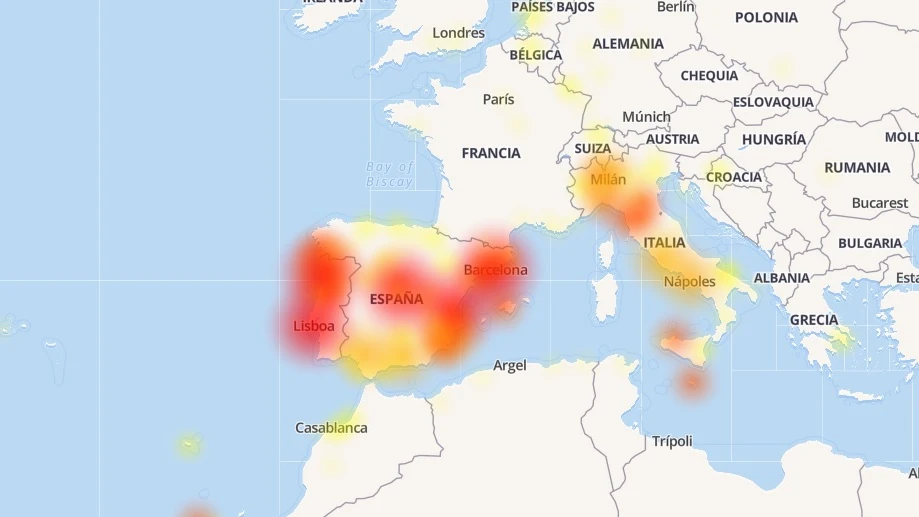 Mapa de fallos de Facebook del miércoles 8 de noviembre de 2017 Mapa de fallos de Facebook del miércoles 8 de noviembre de 2017
