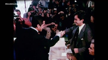 Adolfo Suárez en las elecciones de 1977