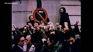 Manifestación contra la violencia criminal en 1977