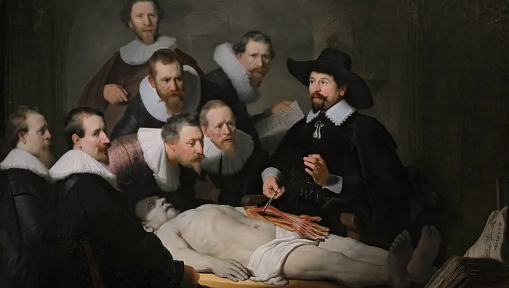 El cuadro ‘Lecciones de anatomía del Dr. Nicolaes Tulp’ fue el primer retrato de grupo pintado por Rembrandt