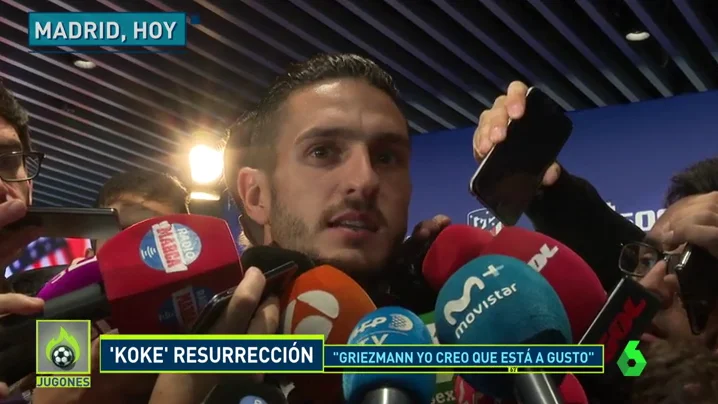Koke: "Veo a Griezmann muy comprometido, quien no lo esté debería marcharse" Koke: "Veo a Griezmann muy comprometido, quien no lo esté debería marcharse"