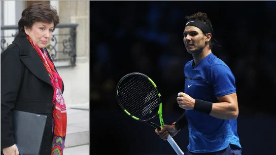 Roselyne Bachelot y Rafa Nadal Roselyne Bachelot y Rafa Nadal