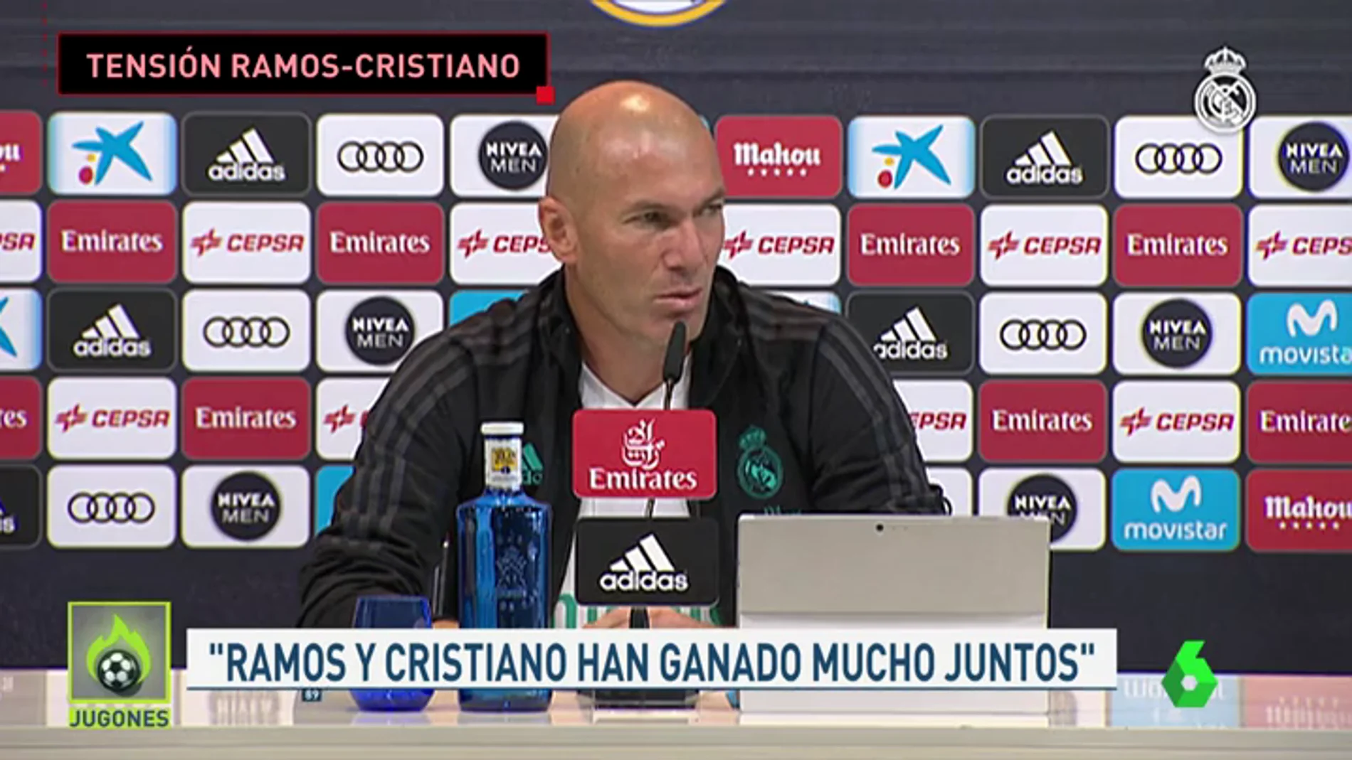 Zidane: "Cristiano y Ramos se respetan muchísimo, las cosas se arreglan y ya están arregladas"