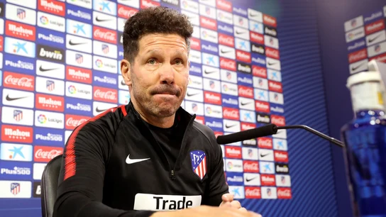 Simeone en sala de prensa Simeone en sala de prensa