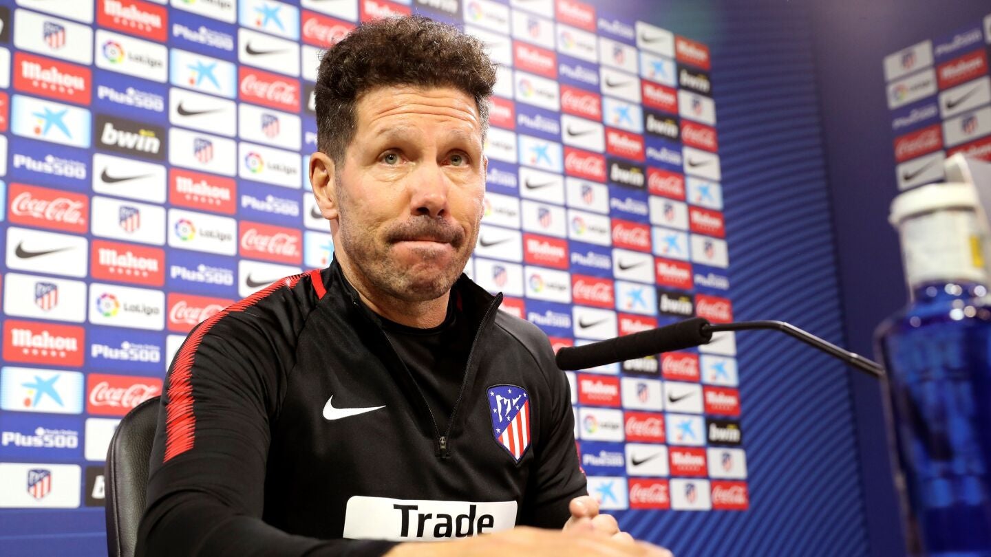 Simeone en sala de prensa