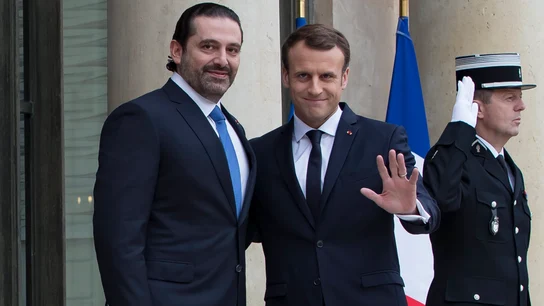 Reunión de Macron y Hariri Reunión de Macron y Hariri