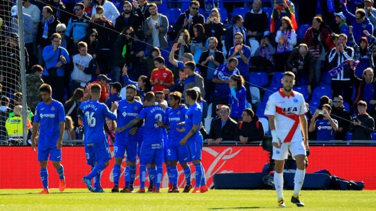 El Getafe celebra un gol ante el Alav&eacute;s