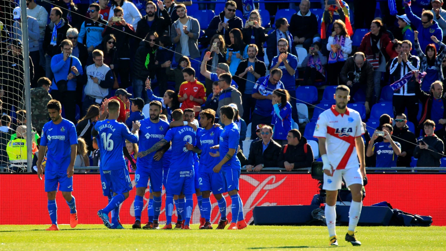 El Getafe celebra un gol ante el Alavés El Getafe celebra un gol ante el Alavés