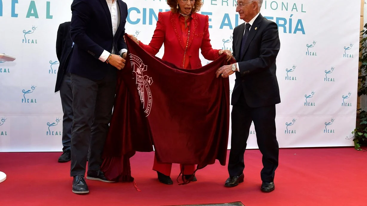 Sophía Loren en el Paseo de la Fama de Almería