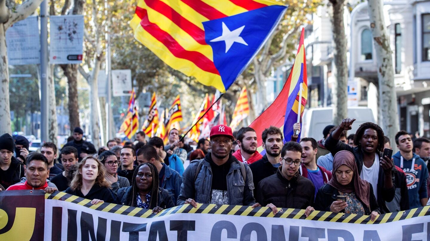 Manifestaci&oacute;n antifascista convocada por la Plataforma Unidad contra el Fascismo y el Racismo