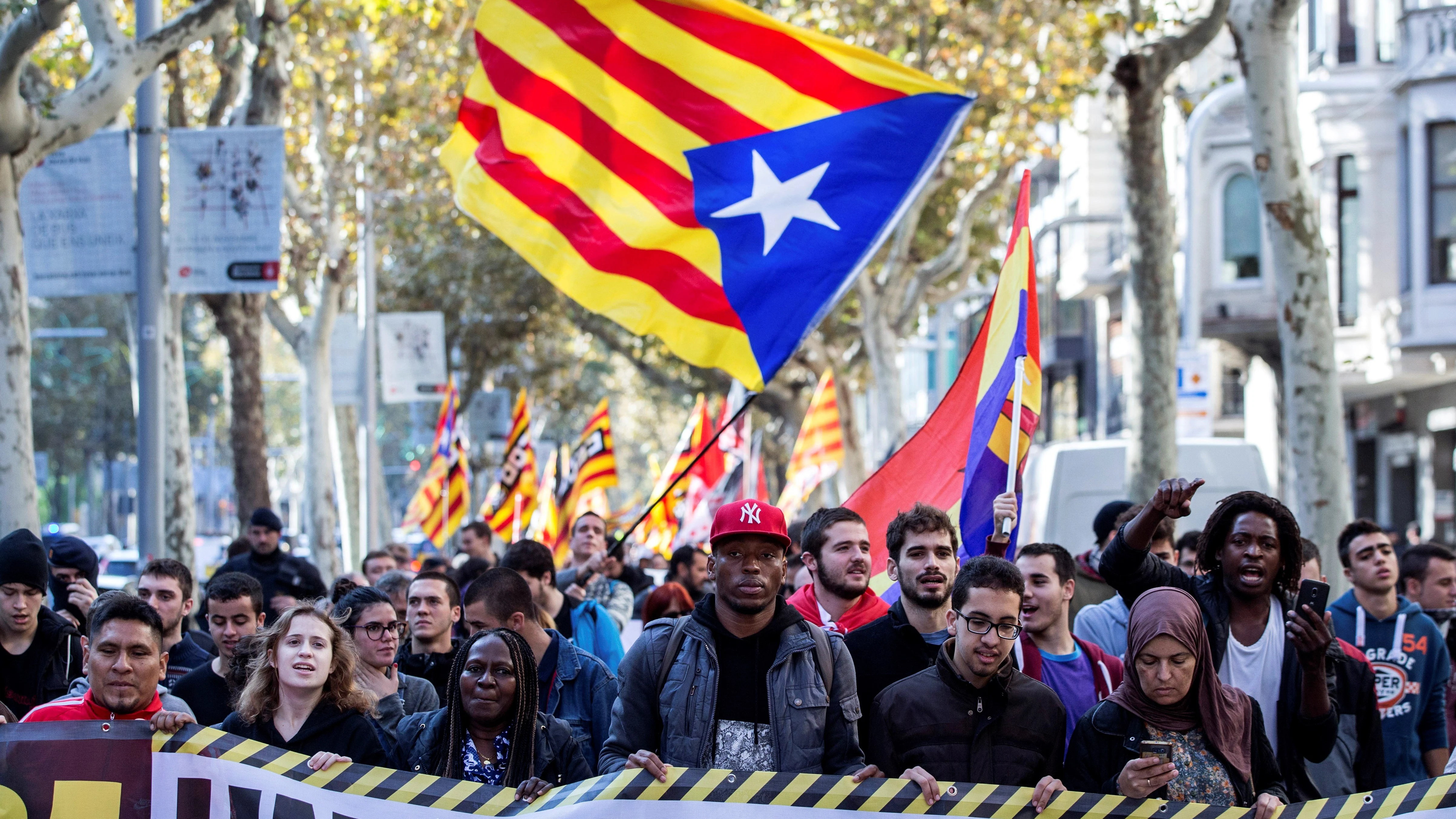 Manifestación antifascista convocada por la Plataforma Unidad contra el Fascismo y el Racismo