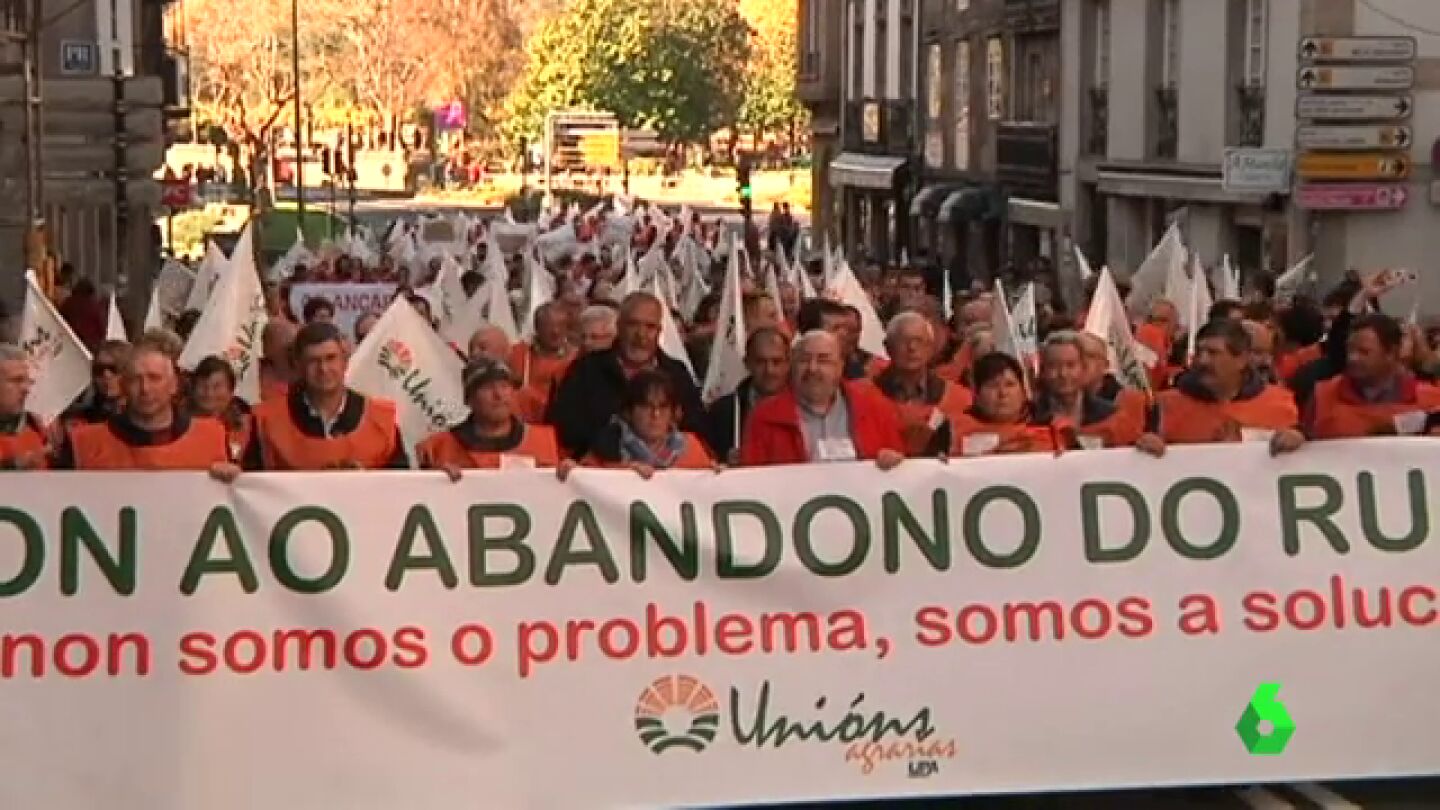 Manifestaci&oacute;n de ganaderos gallegos