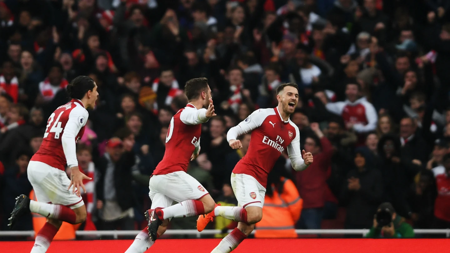 El Arsenal celebra un gol El Arsenal celebra un gol