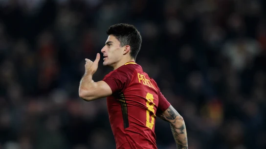 Perotti celebra un gol Perotti celebra un gol