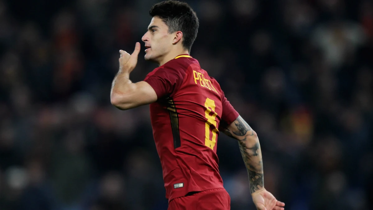 Perotti celebra un gol Perotti celebra un gol