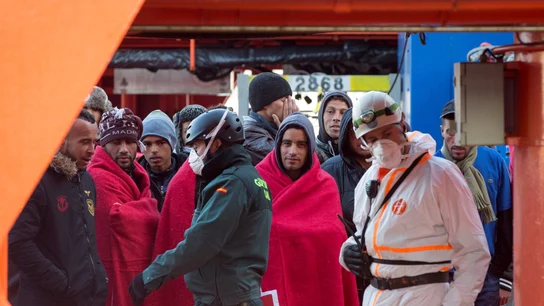 Los inmigrantes han llegado en las últimas horas a Cartagena transportados por el patrullero Los inmigrantes han llegado en las últimas horas a Cartagena transportados por el patrullero