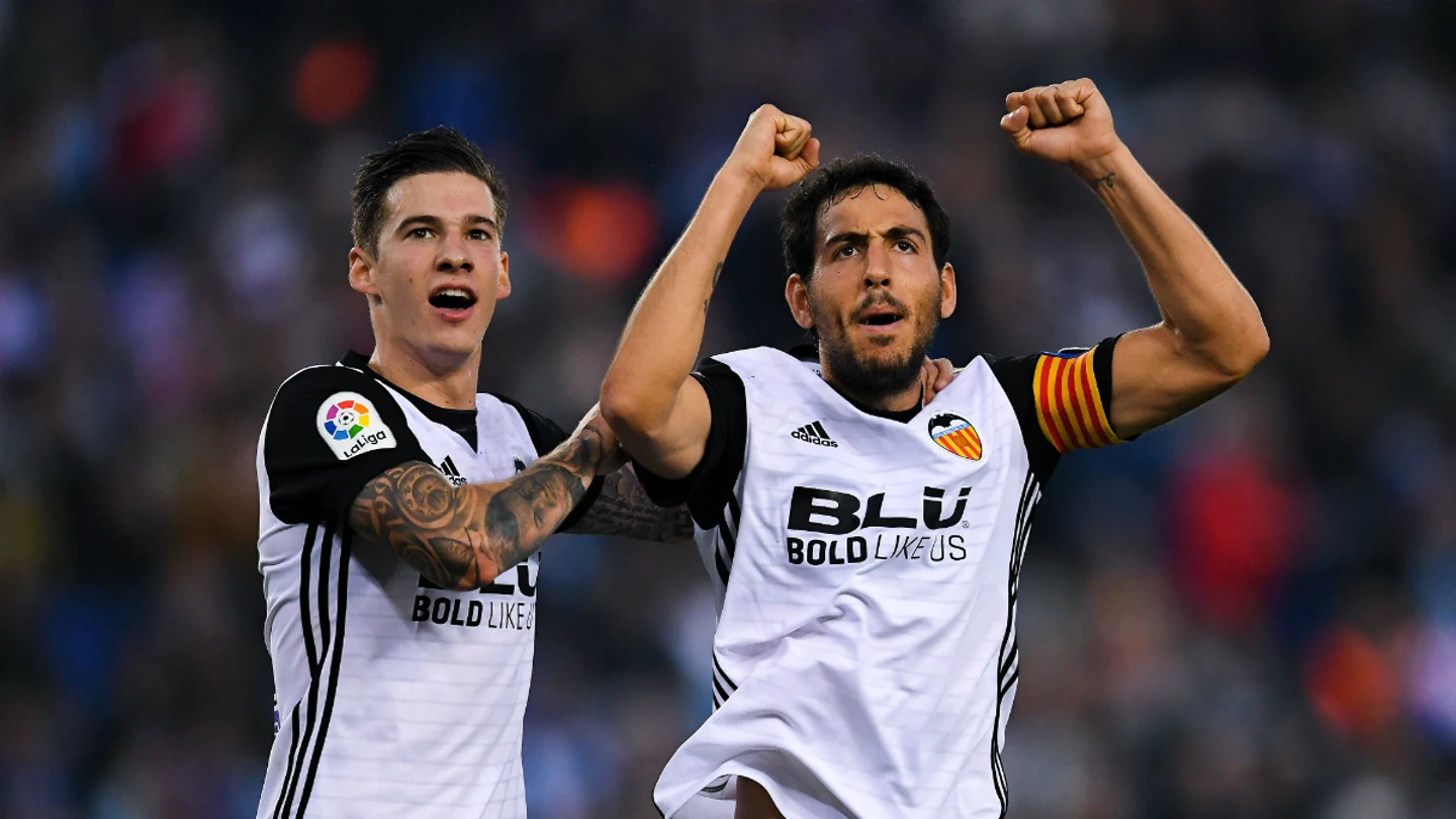 El Valencia celebra un gol El Valencia celebra un gol