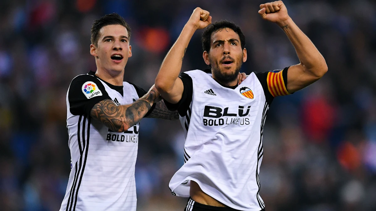 El Valencia celebra un gol