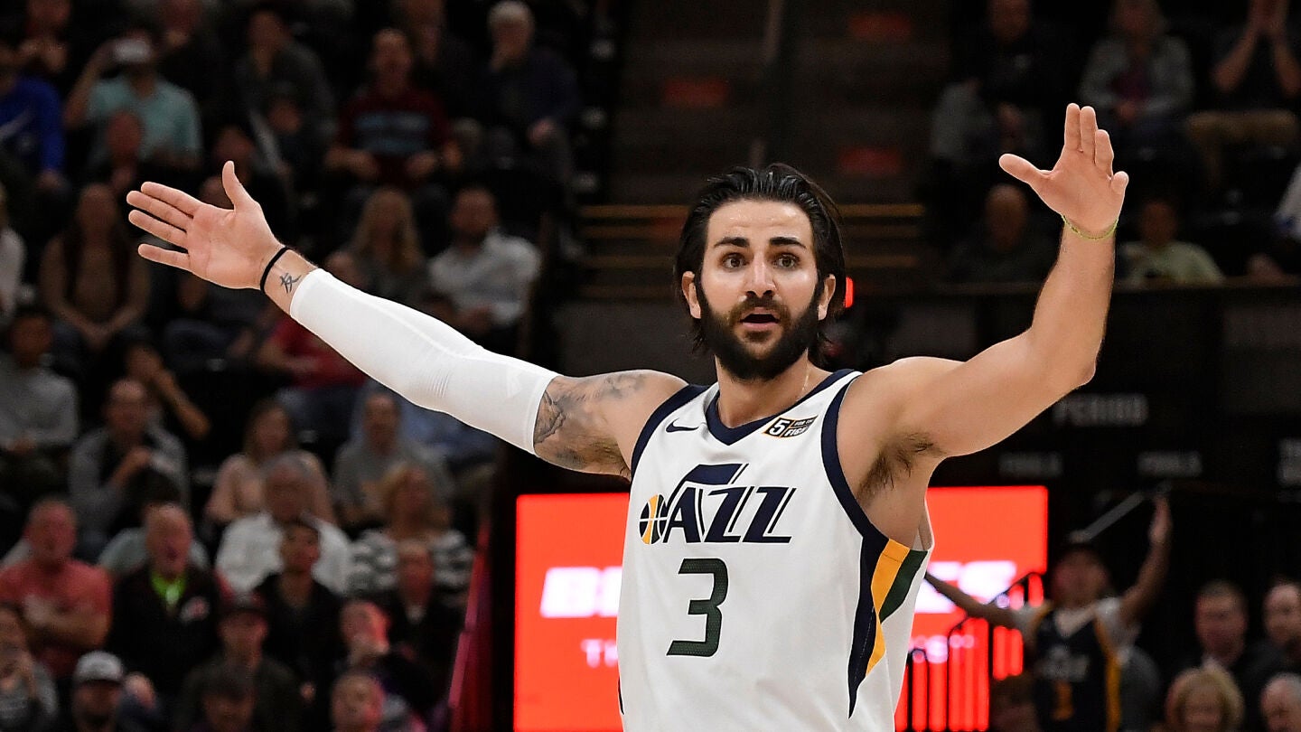 Ricky Rubio, en acci&oacute;n con los Utah Jazz