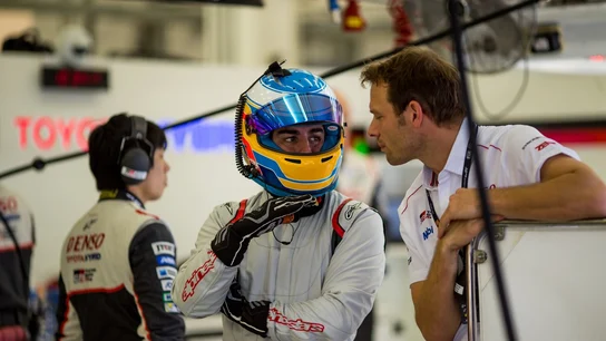 Fernando Alonso, en su prueba con Toyota Fernando Alonso, en su prueba con Toyota