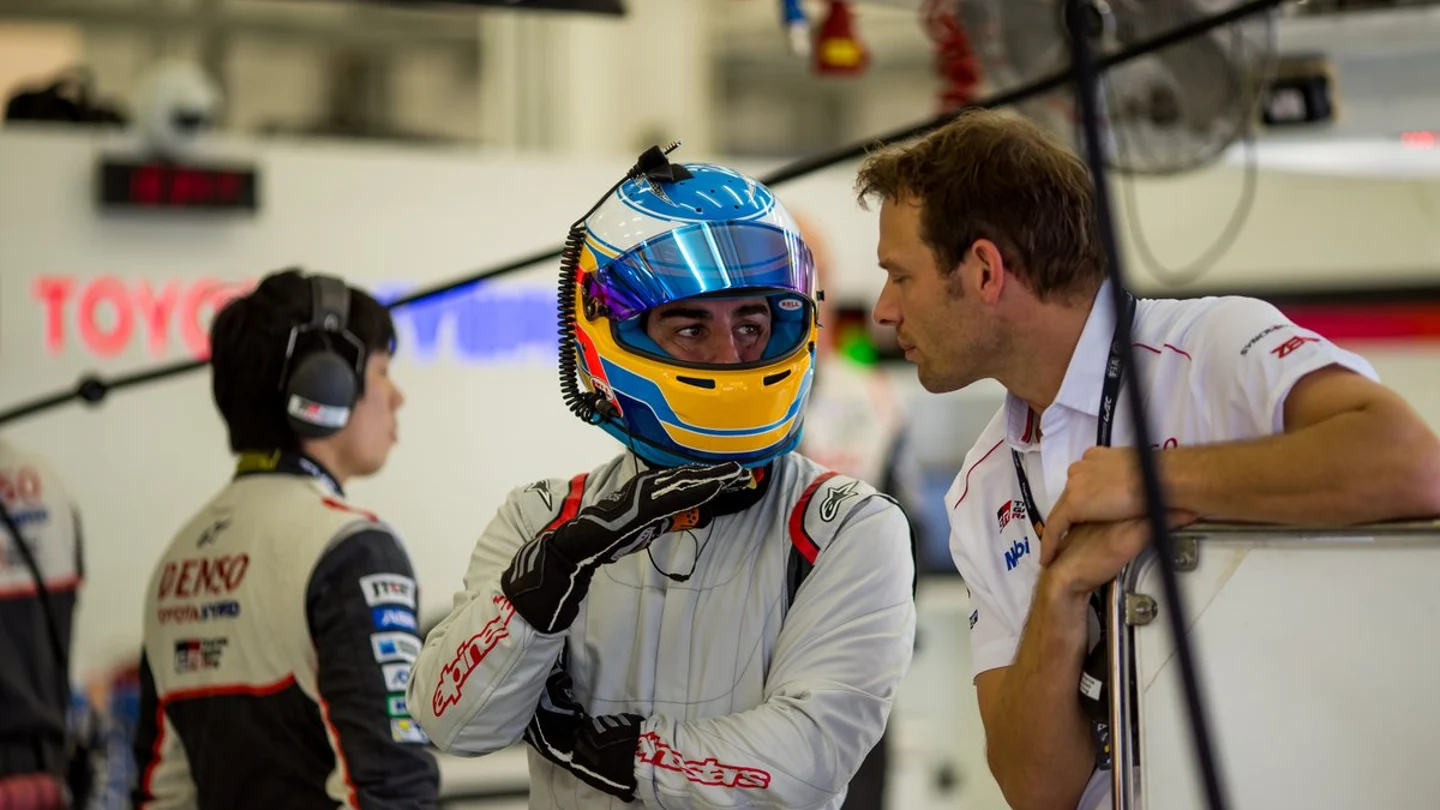 Fernando Alonso, en su prueba con Toyota Fernando Alonso, en su prueba con Toyota