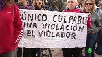 Manifestación en Valencia en apoyo a la víctima de La Manada