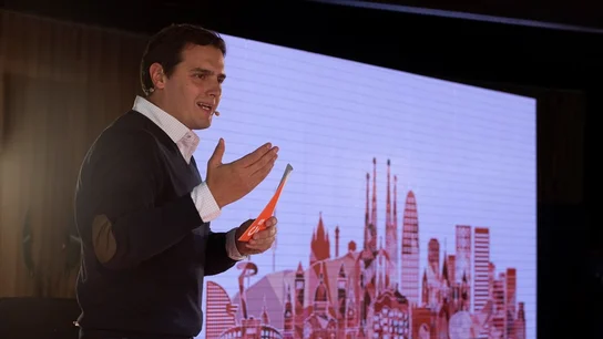 Albert Rivera durante un acto en Barcelona Albert Rivera durante un acto en Barcelona
