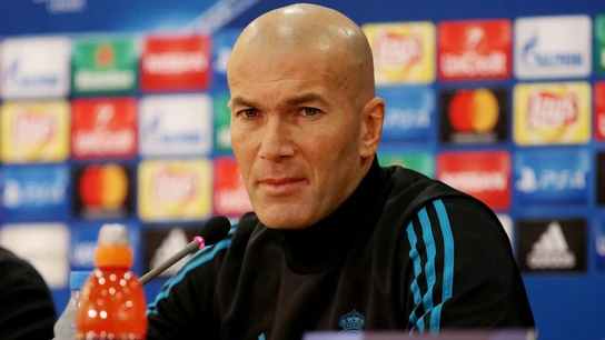 Zinedine Zidane, durante la rueda de prensa Zinedine Zidane, durante la rueda de prensa
