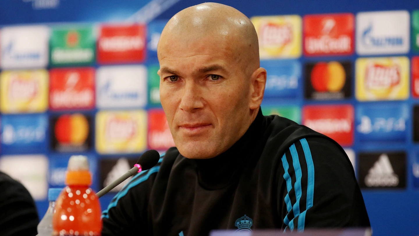 Zinedine Zidane, durante la rueda de prensa Zinedine Zidane, durante la rueda de prensa