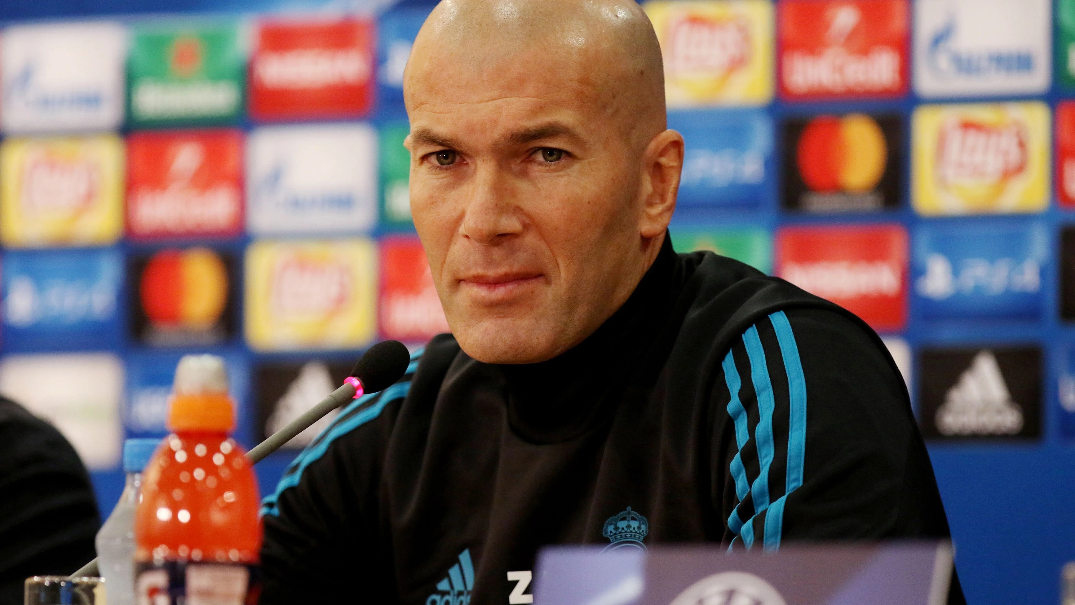 Zinedine Zidane, durante la rueda de prensa Zinedine Zidane, durante la rueda de prensa
