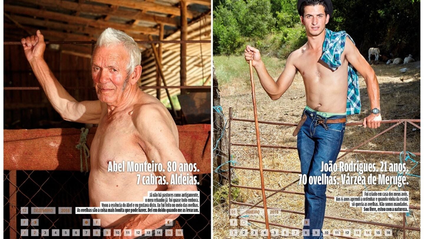 Fotograf&iacute;as facilitadas por los creadores del calendario "Los m&aacute;s bellos pastores de la Sierra de Estrela"
