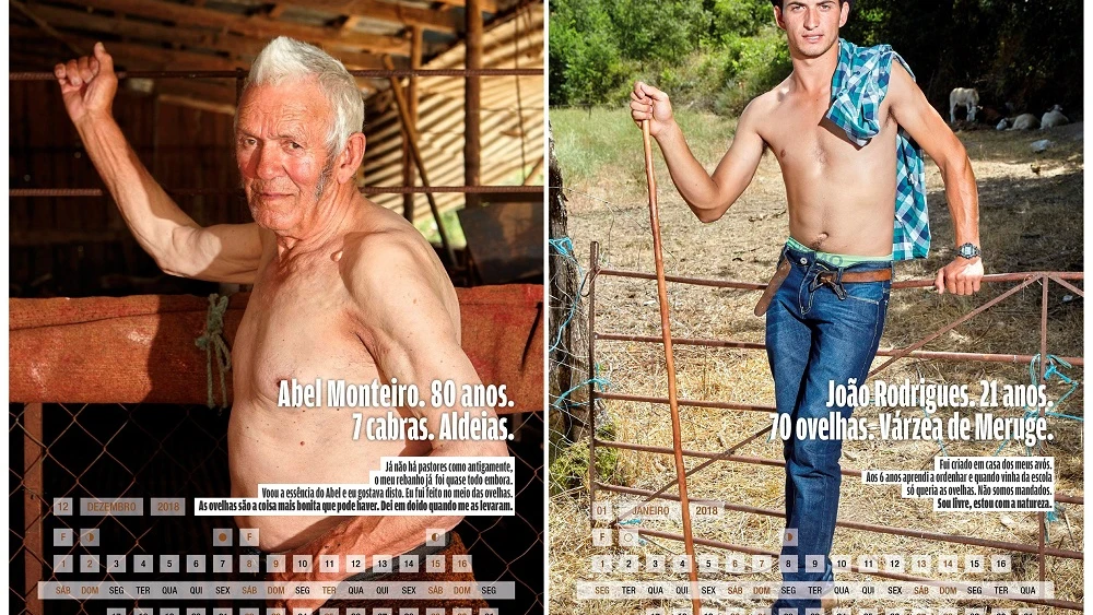 Fotografías facilitadas por los creadores del calendario "Los más bellos pastores de la Sierra de Estrela"