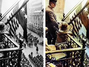 El antes y después de una foto en blanco y negro El antes y después de una foto en blanco y negro