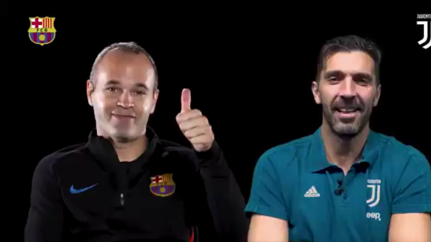 Iniesta y Buffon, durante su entrevista Iniesta y Buffon, durante su entrevista