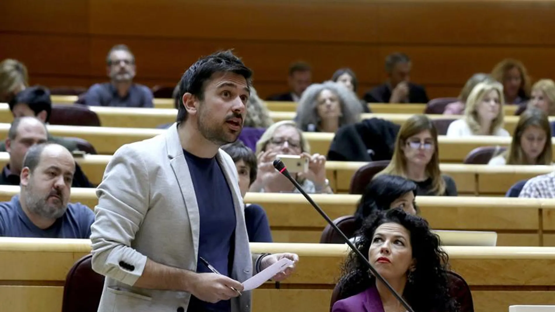 El portavoz de Podemos en el Senado, Ramón Espinar