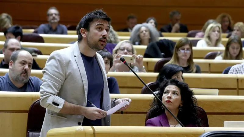 El portavoz de Podemos en el Senado, Ramón Espinar